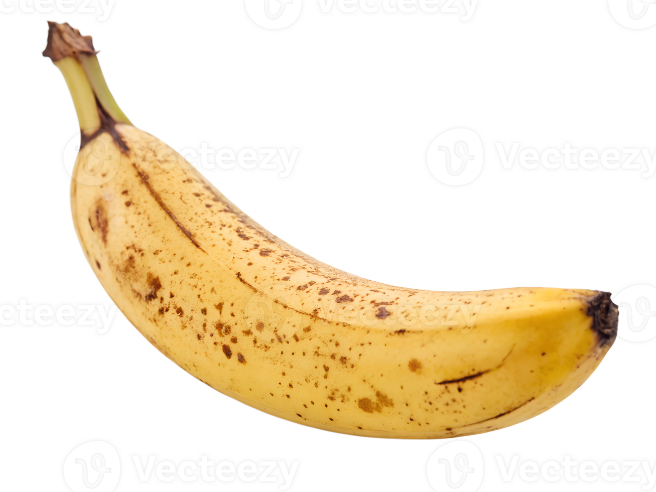 Fresh ripe banana with natural spots and texture png