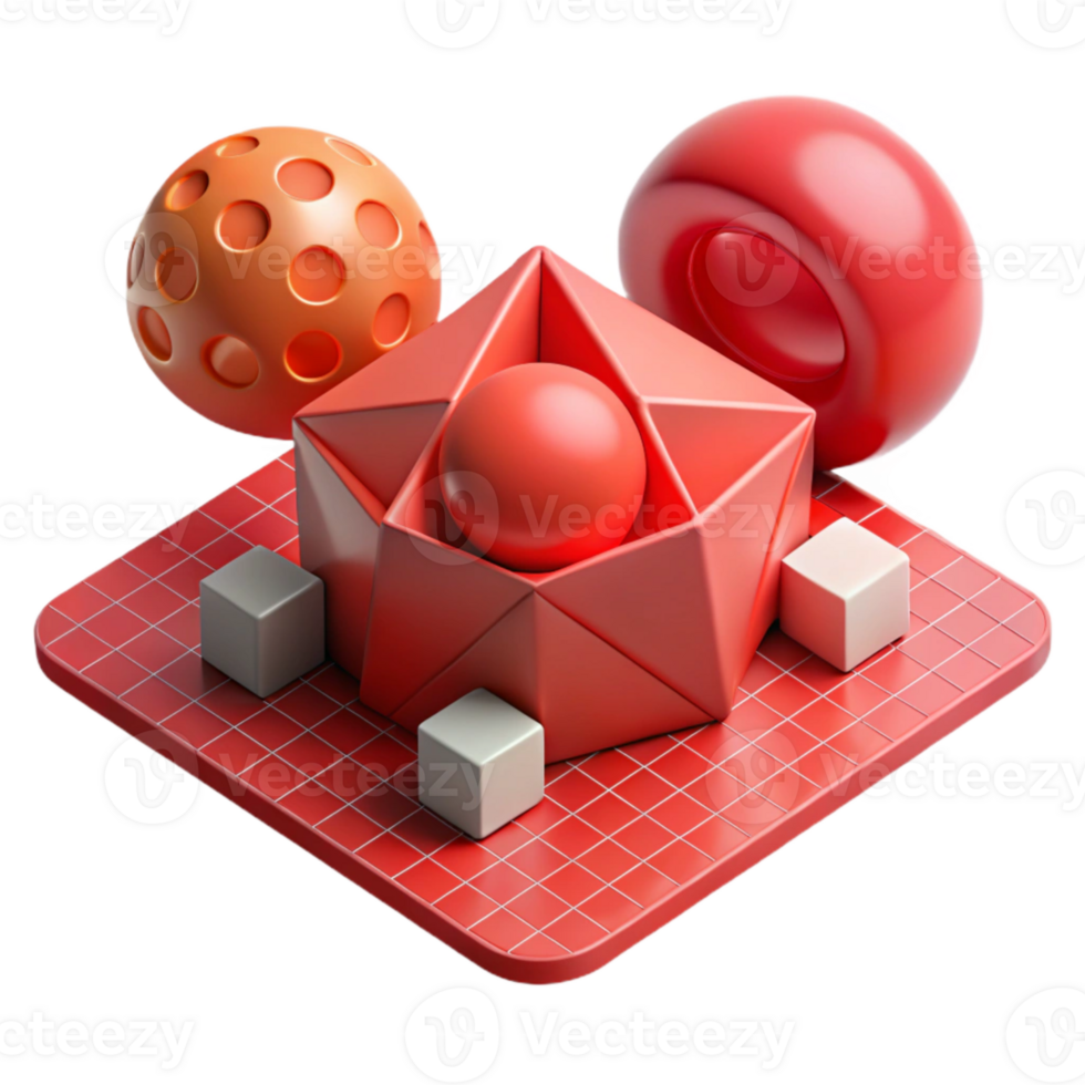 vibrant vintage Geometric Algorithm Visualization with Purple Hues ...