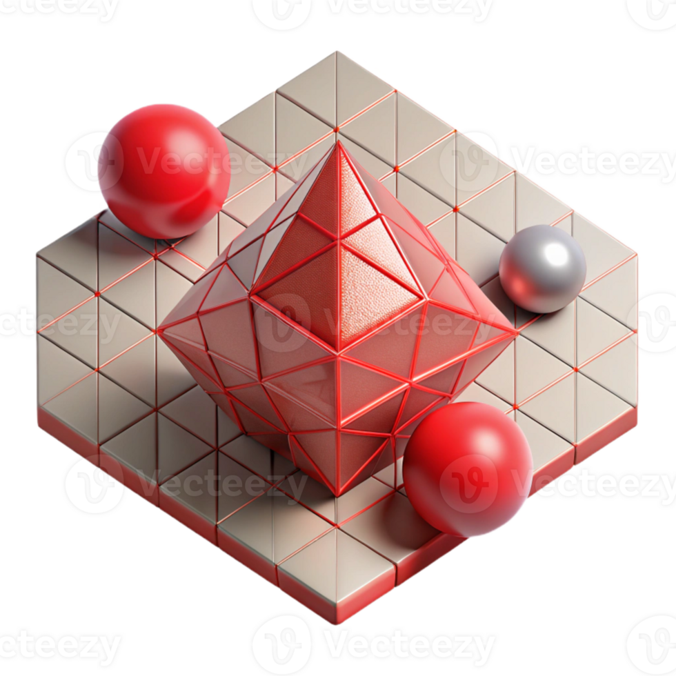 magnificent classic Geometric Algorithm Visualization with Purple Hues Isolated high quality png