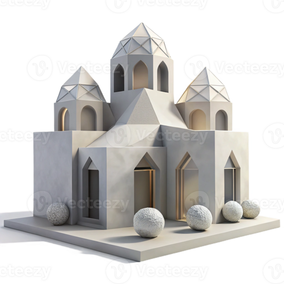 magnificent vintage Geometric Architecture White Facade Transparent high quality png