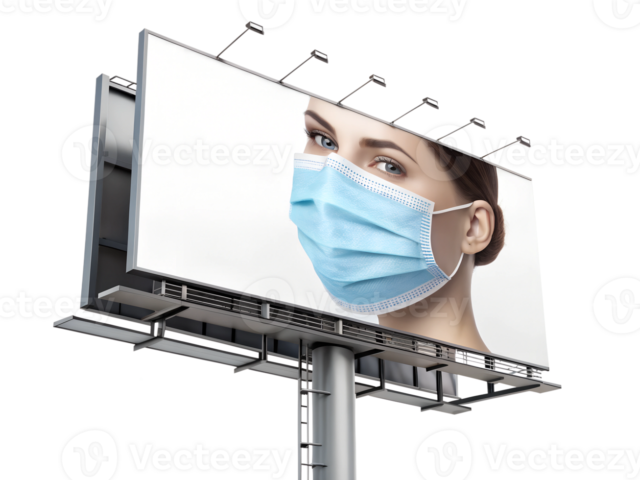 Billboard promoting face mask use during pandemic png