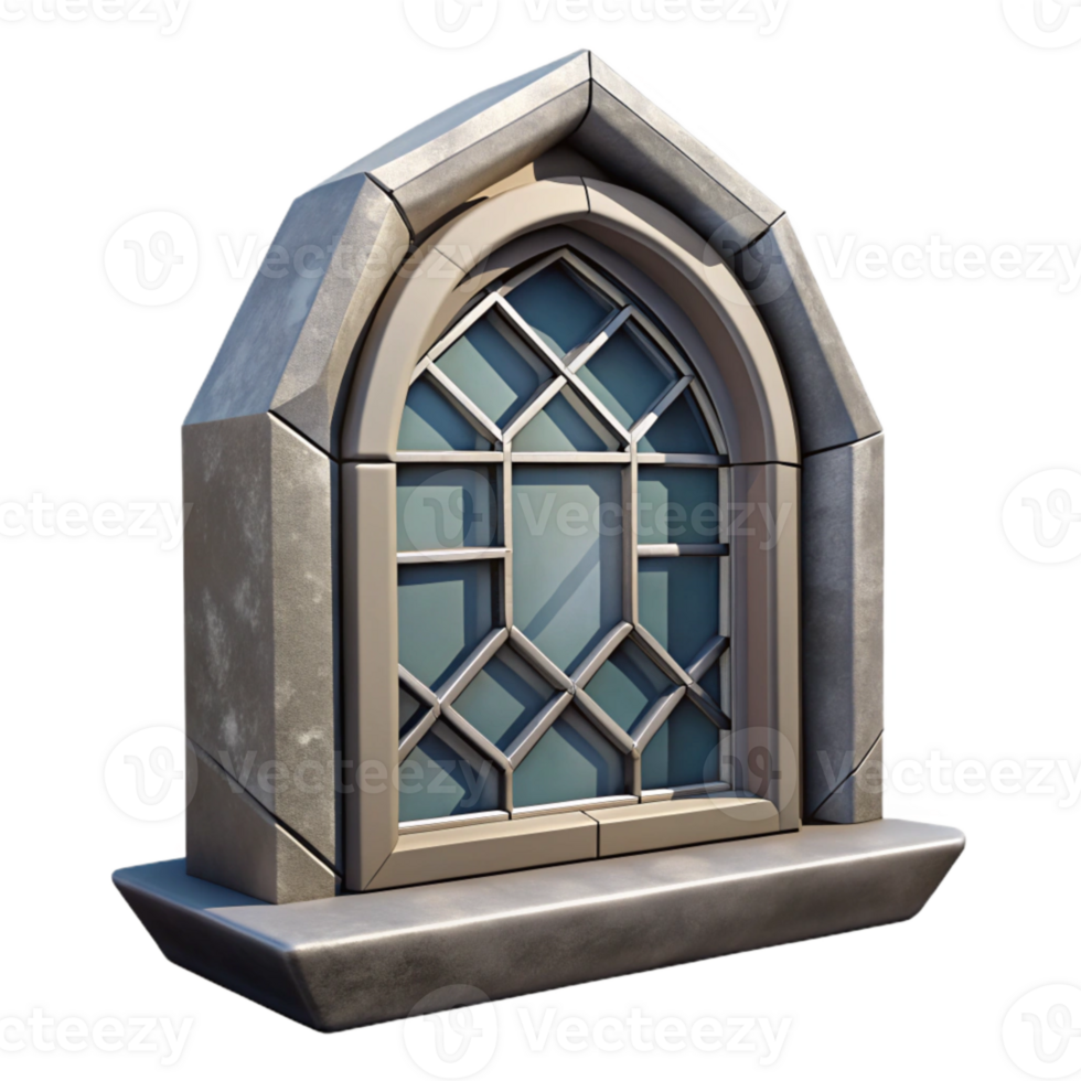 extraordinary vintage Geometric Architecture Window Detail Isolated Element png