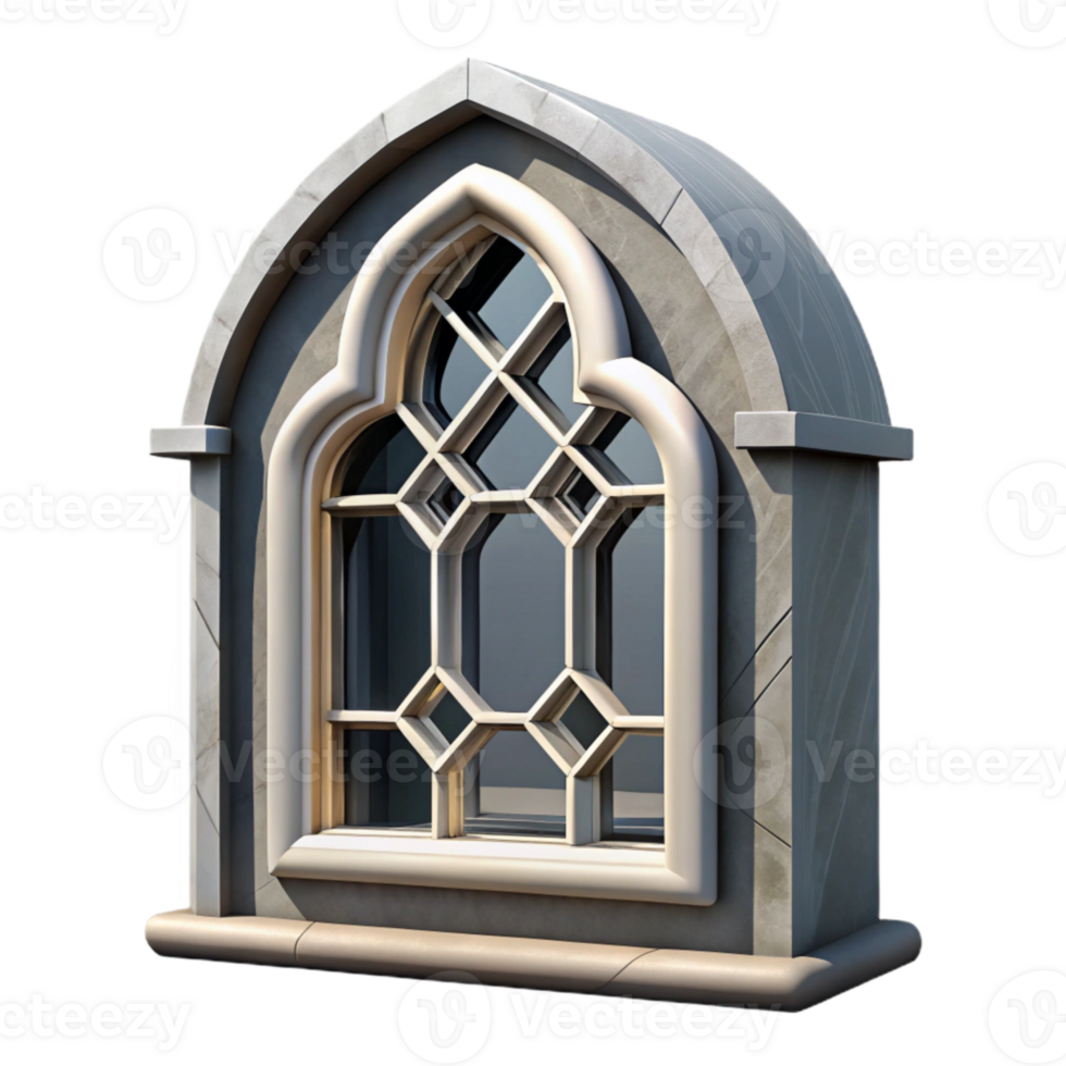 magnificent artistic Geometric Architecture Window Detail Isolated Element premium png
