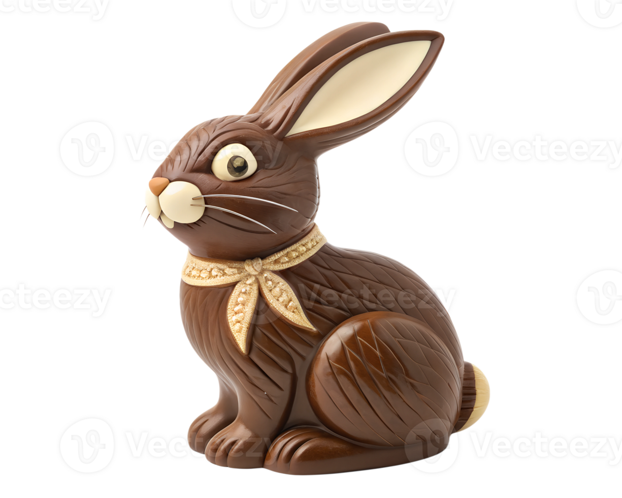 Spring chocolate bunny decor png