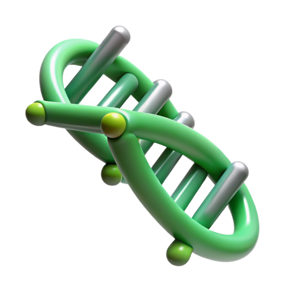magnificent modern Geometric Dna Segment Isolated with Green Accents professional png