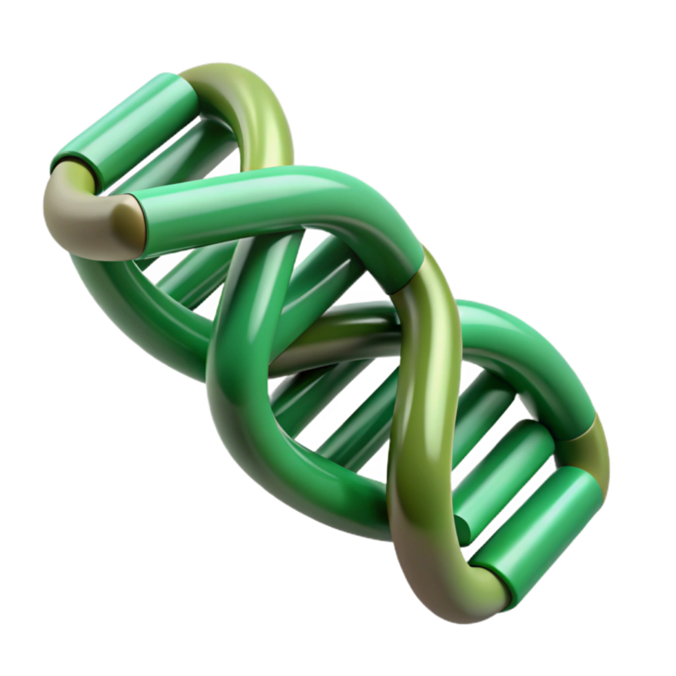 magnificent artistic Geometric Dna Segment Isolated with Green Accents png