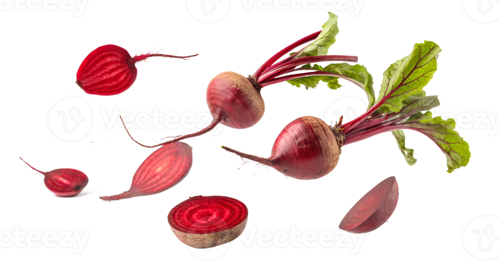 Fresh beets arranged in an artistic display png