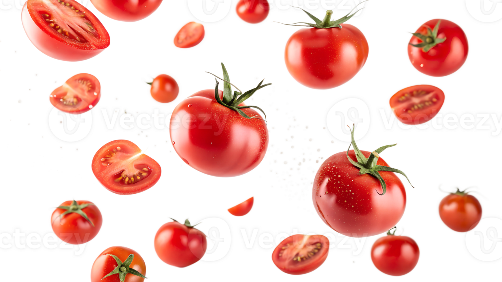 Red tomatoes on a white background png