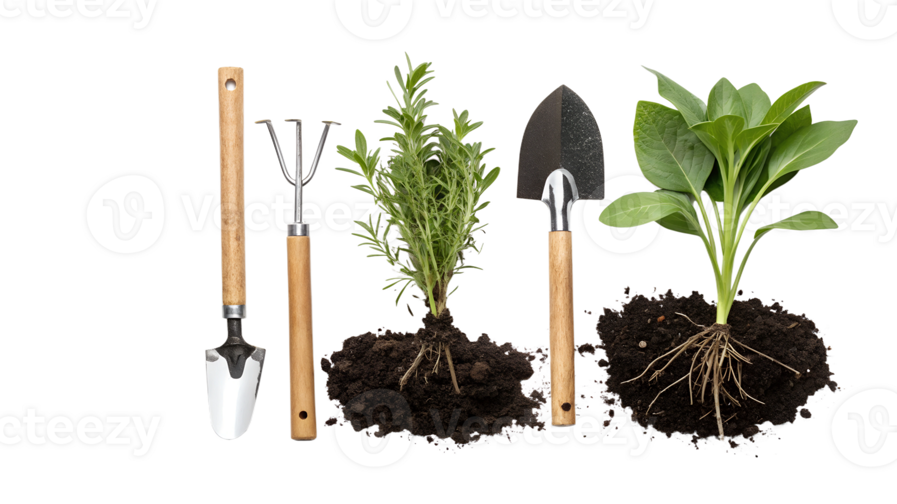 Key tools for plant care and growth png