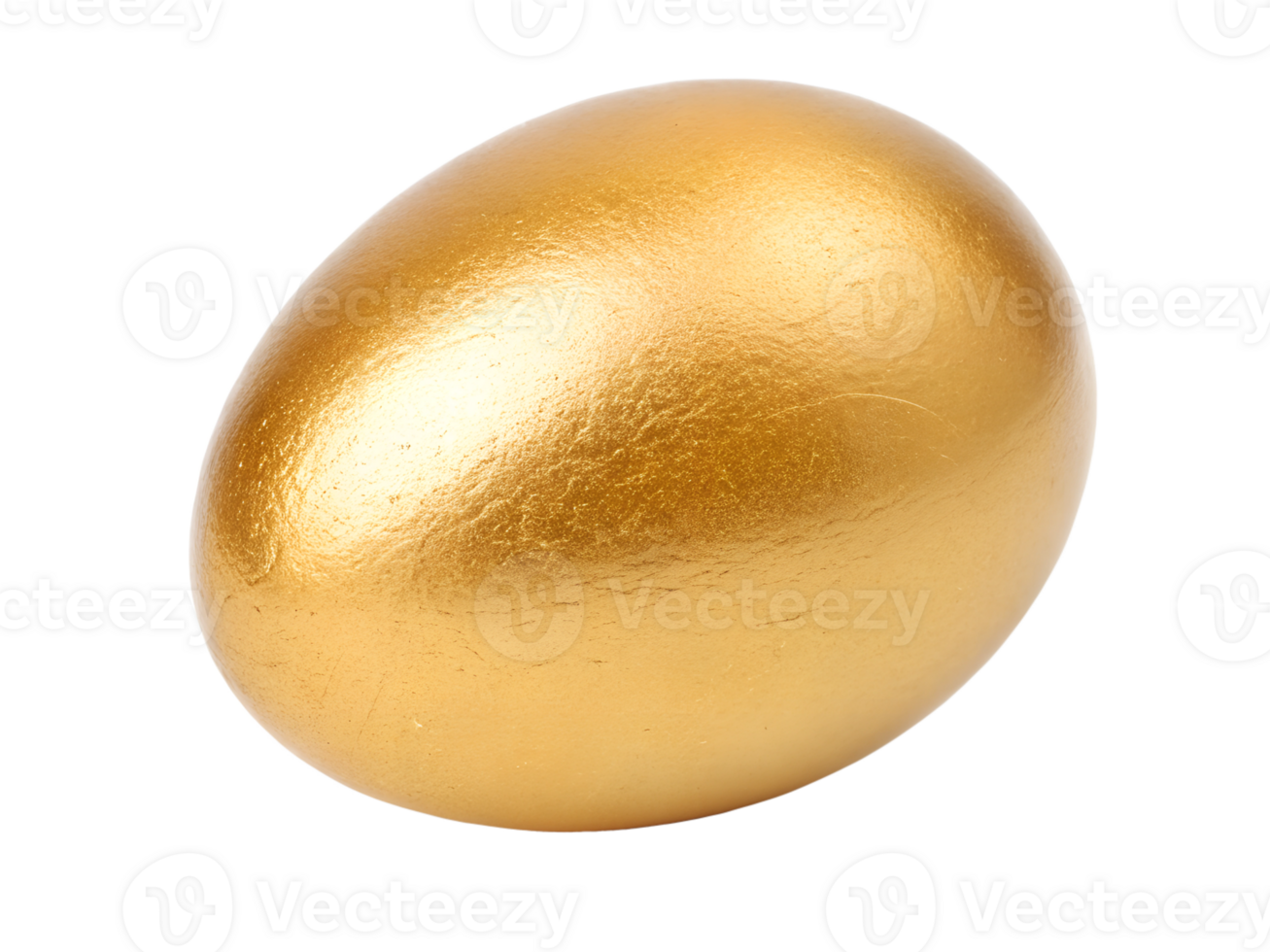 Golden egg resting on a smooth surface png
