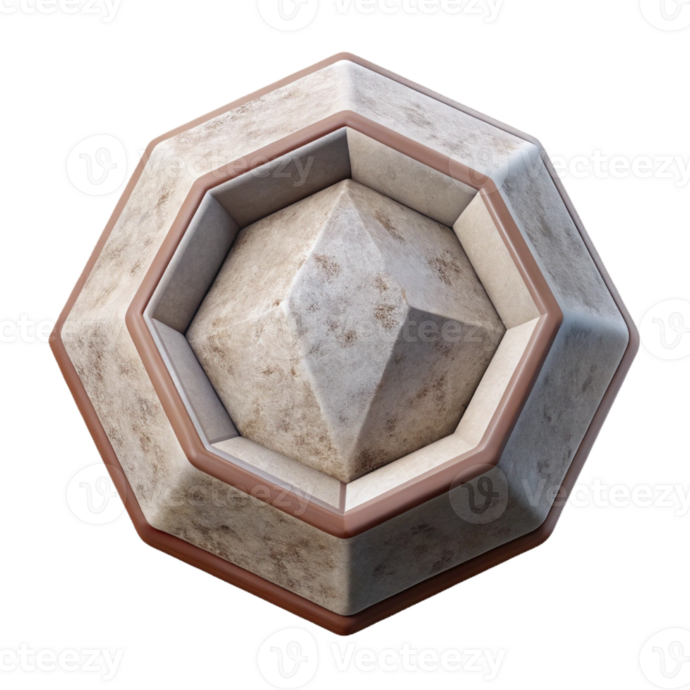 impressive modern Geometric Hexagon Isolated on Transparent Background authentic png