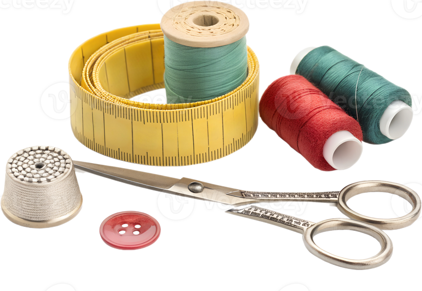 Tools for sewing and crafting displayed together png