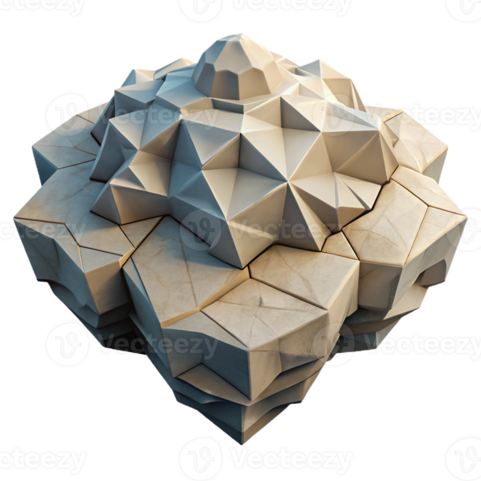 beautiful minimalist Geometric Island Formation Isolated with Irregular Outline png