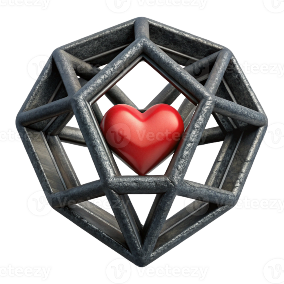 stunning rustic Geometric Love Connection in Purple Isolated high quality png