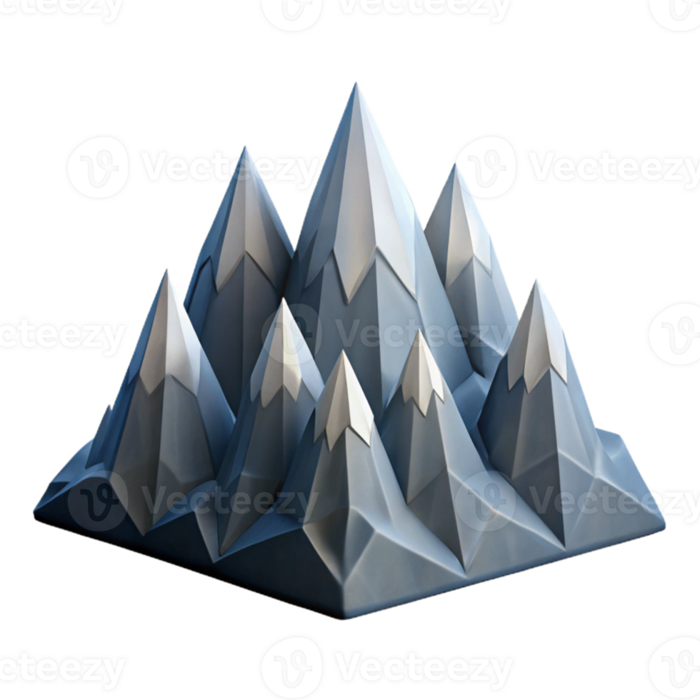 dramatic contemporary Geometric Mountain Range Silhouette Transparent Cutout exclusive png