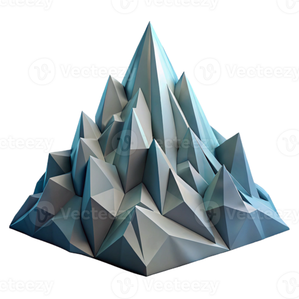 extraordinary traditional Geometric Mountain with Sharp Edges Transparent Background premium png