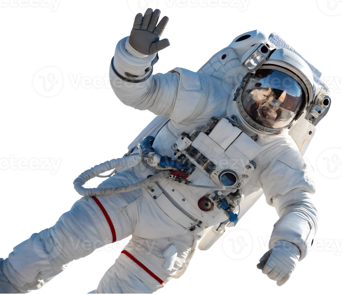 Astronaut performing a spacewalk in low orbit png