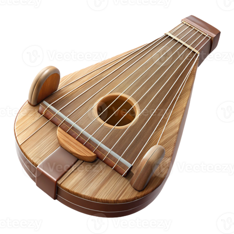 stunning artistic Geometric Musical Instrument Representation Transparent Background with Strings premium png