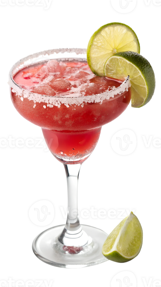 Refreshing margarita served with lime garnish png