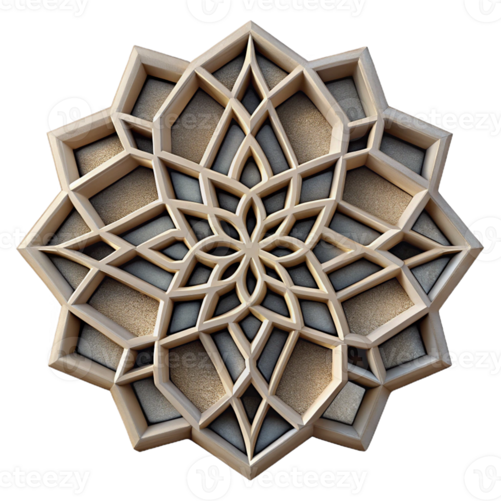 wonderful traditional Geometric Pattern Cutout with Repeating Design premium png