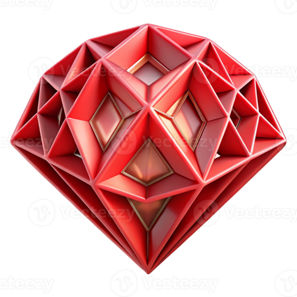 wonderful creative Geometric Pattern Diamonds Red Cutout premium png