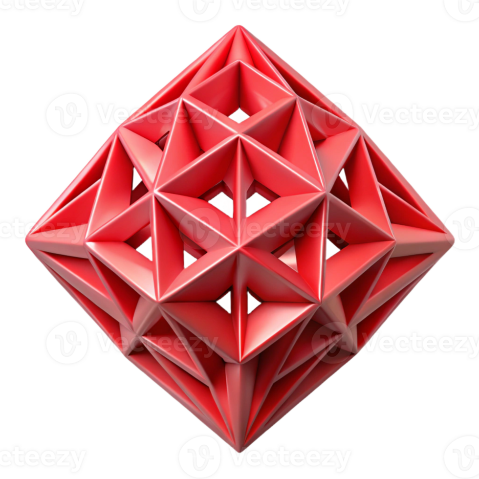 impressive contemporary Geometric Pattern Diamonds Red Cutout png