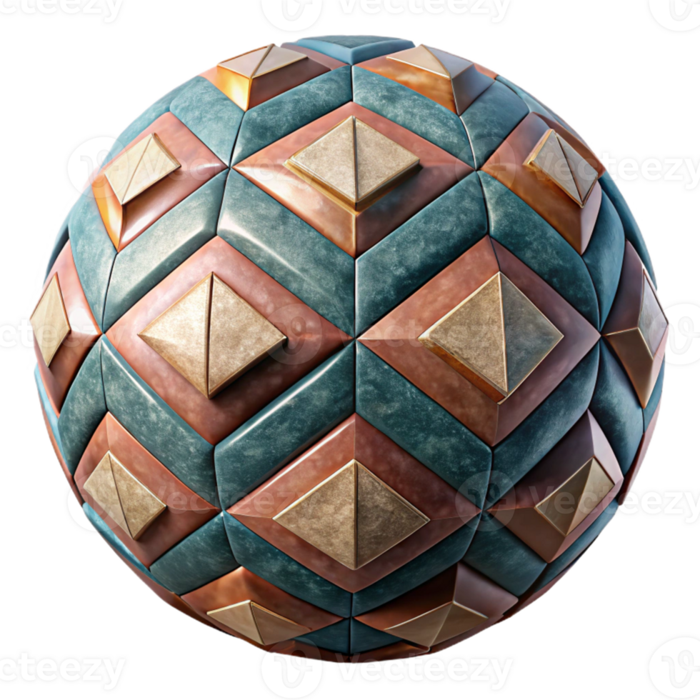 serene modern Geometric Pattern Transparent with Vintage Colors detailed png