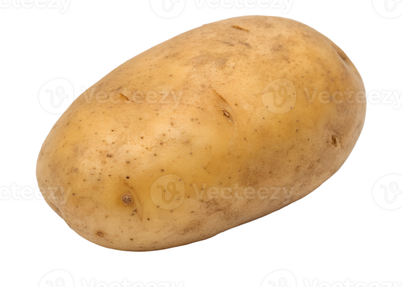 Yellow potato on white, ready to cook png
