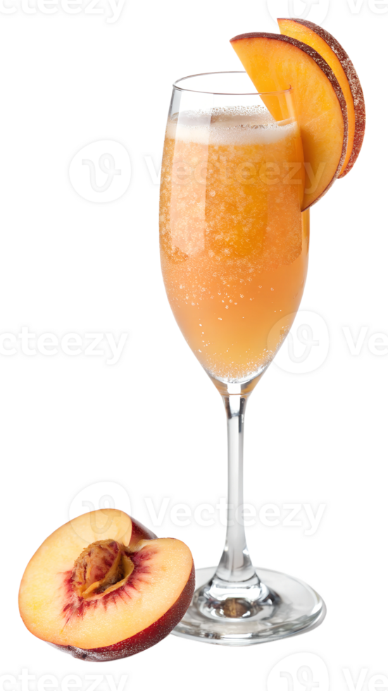 refrescante pêssego beber enfeitado com fresco fatias png