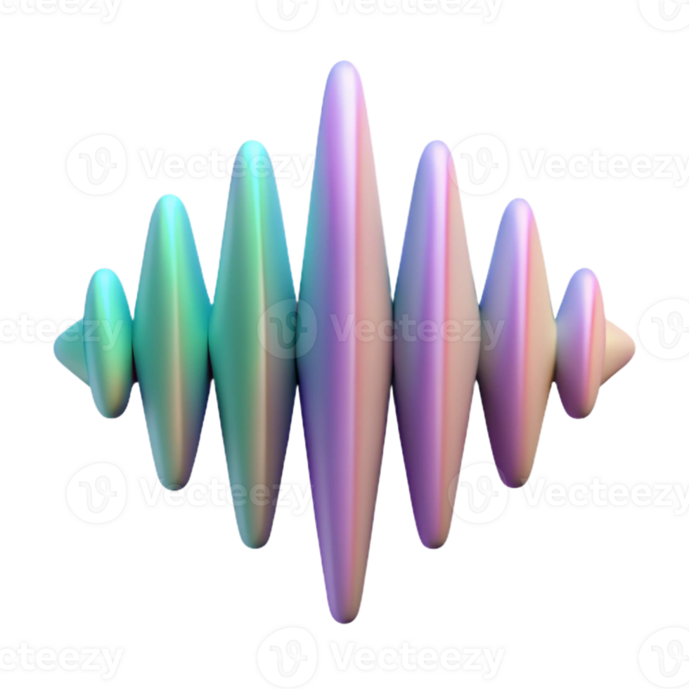 beautiful minimalist Geometric Soundwave Spectrum Chart Isolated Element with Peaks and Valleys png