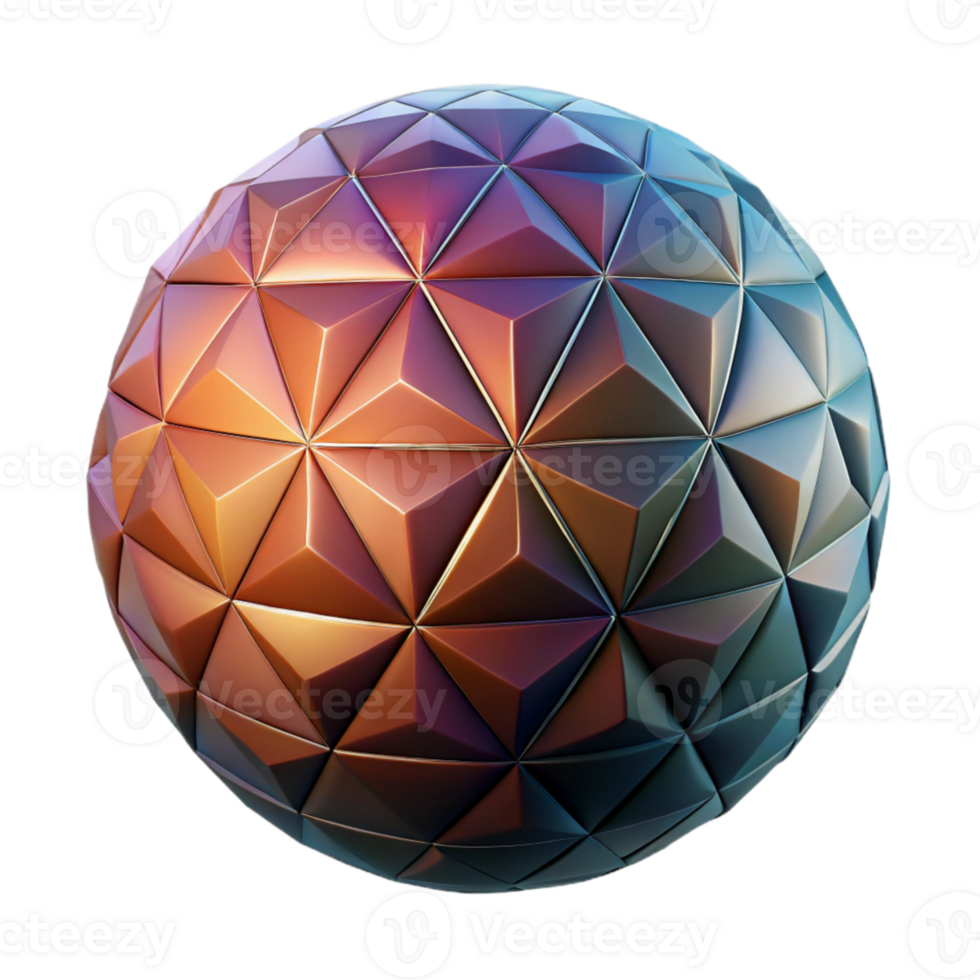 serene abstract Geometric Sphere Gradient Shading Cutout high quality png