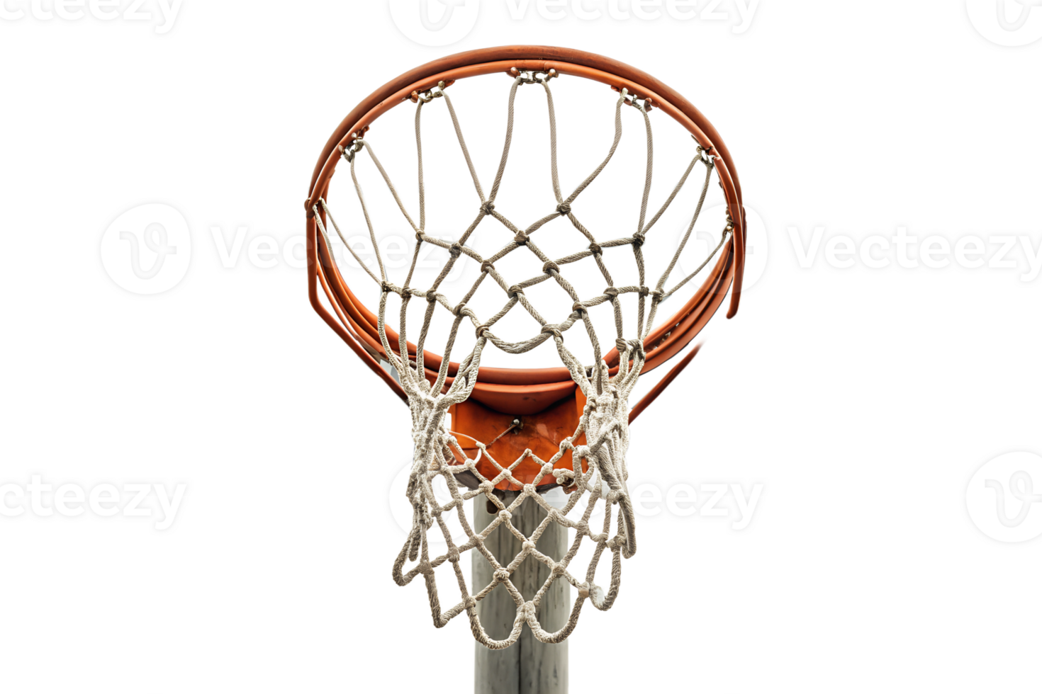 Basketball hoop ready for game in open area png