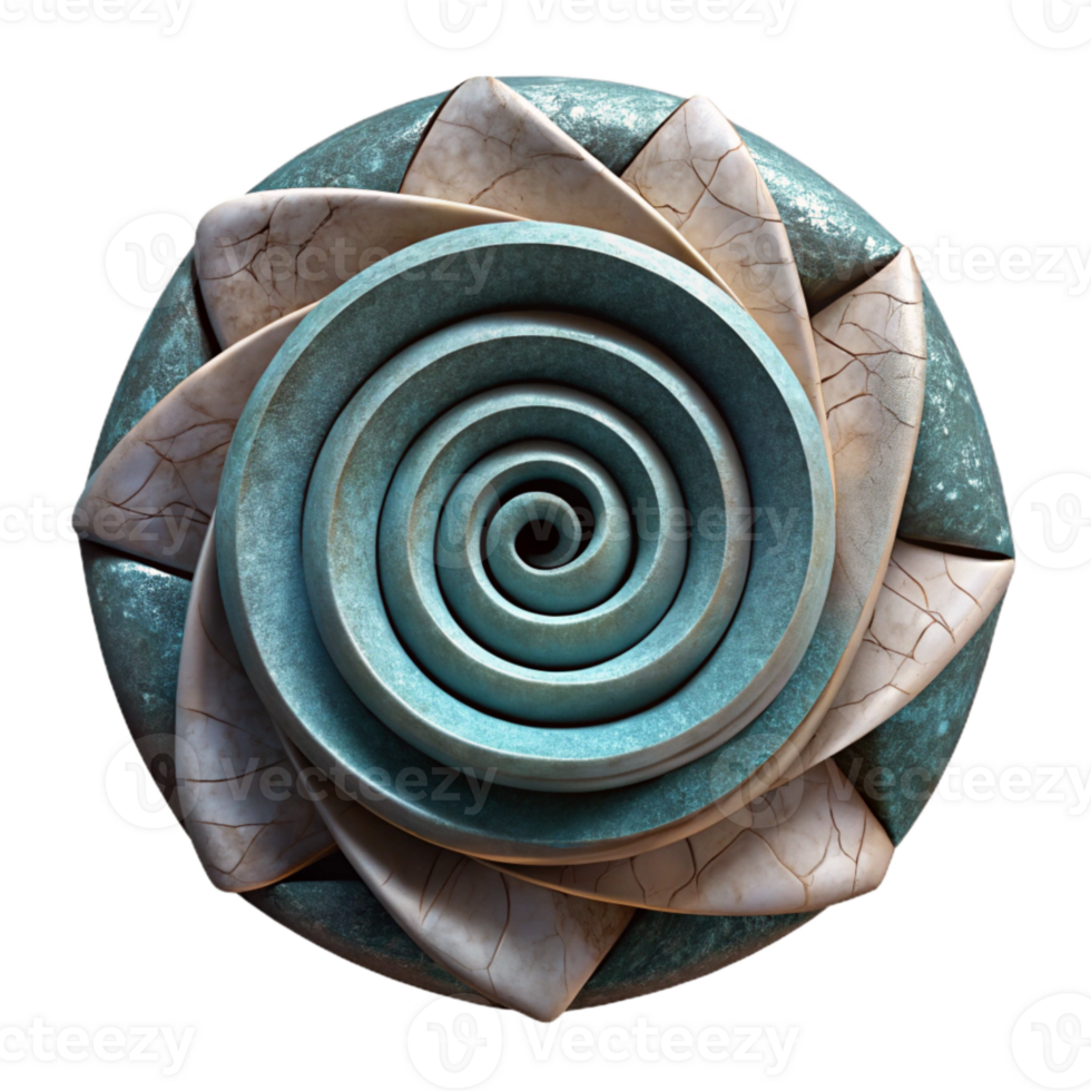 magnificent abstract Geometric Spiral with Hypnotic Effect premium png