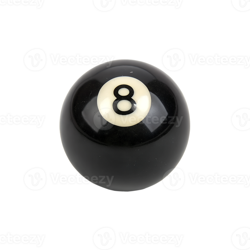Playing billiards with the eight ball on the table png