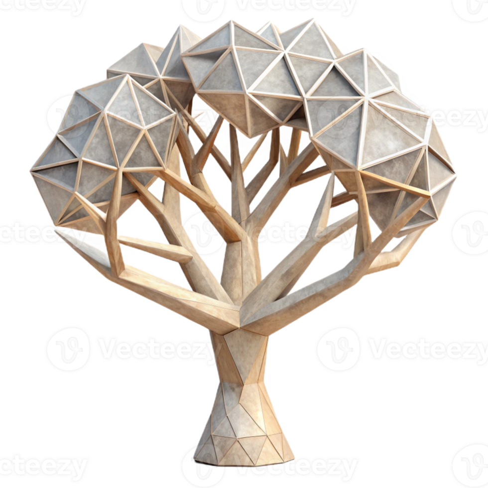 magnificent classic Geometric Tree with Fractal Branches professional png