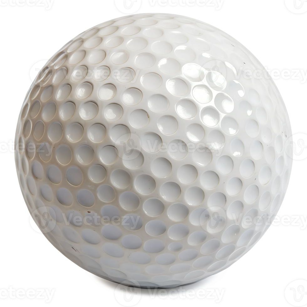 Golf ball resting on a smooth surface in close up png