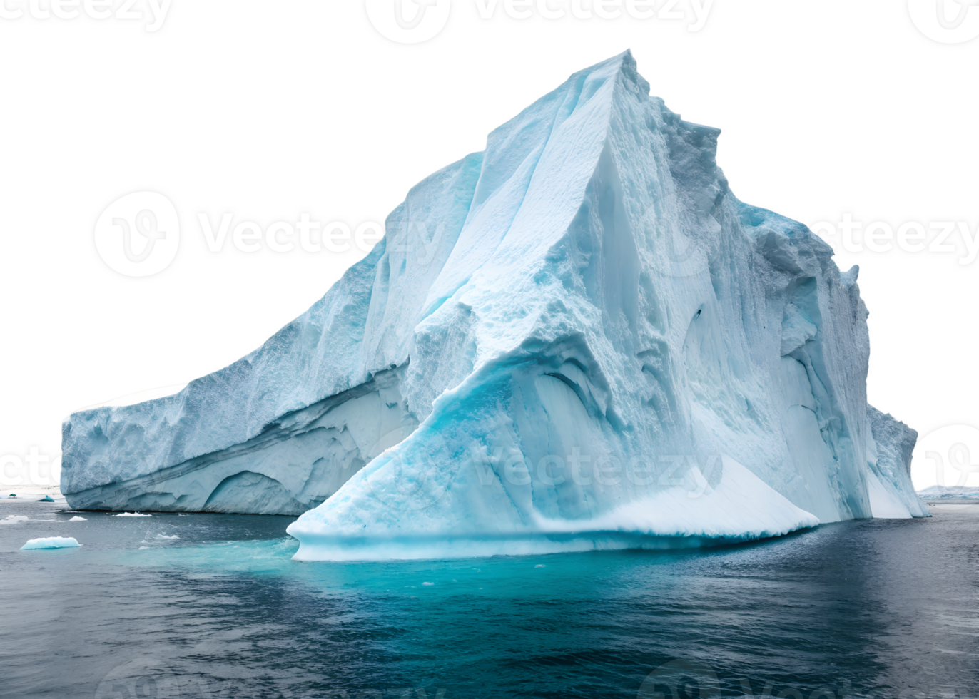 Massive iceberg floats in calm arctic waters png