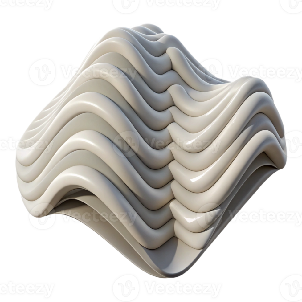 beautiful creative Geometric Wave Pattern Cutout with Subtle Texture original png