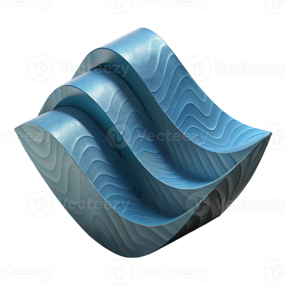 extraordinary vintage Geometric Wave Cutout with Sharp Angles Isolated premium png