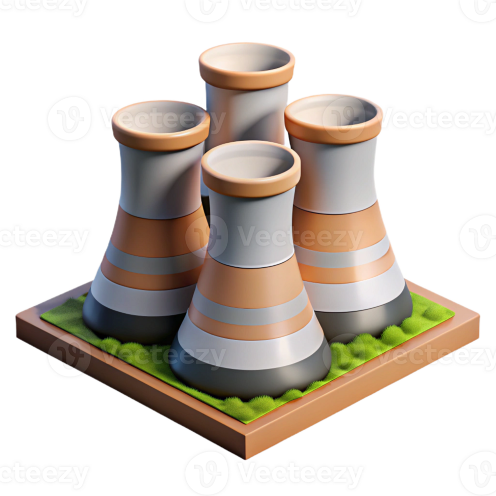 magnificent minimalist Geothermal Power Plant Cooling Towers Transparent exclusive png