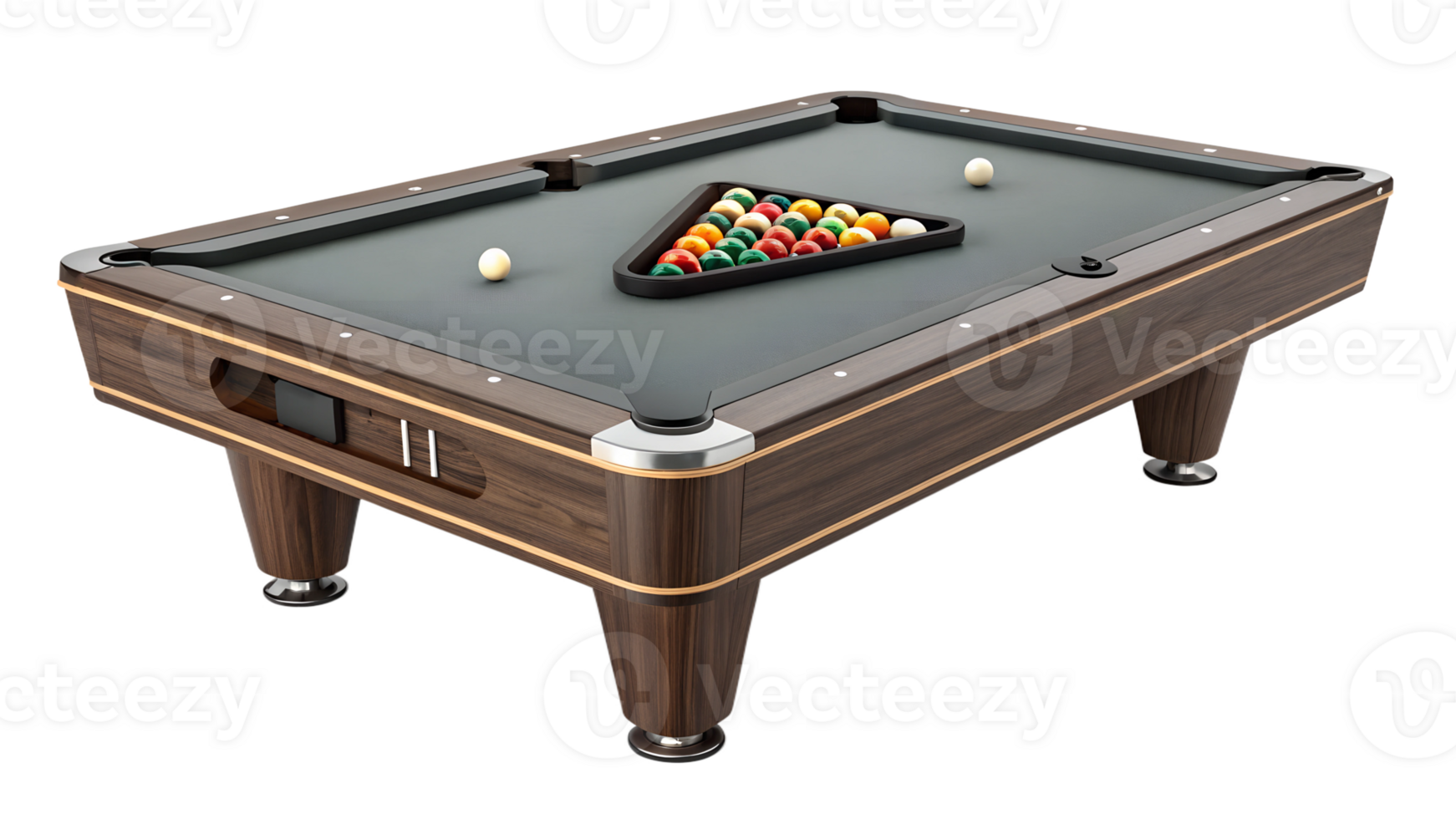Pool table set up for a game in a casual setting png