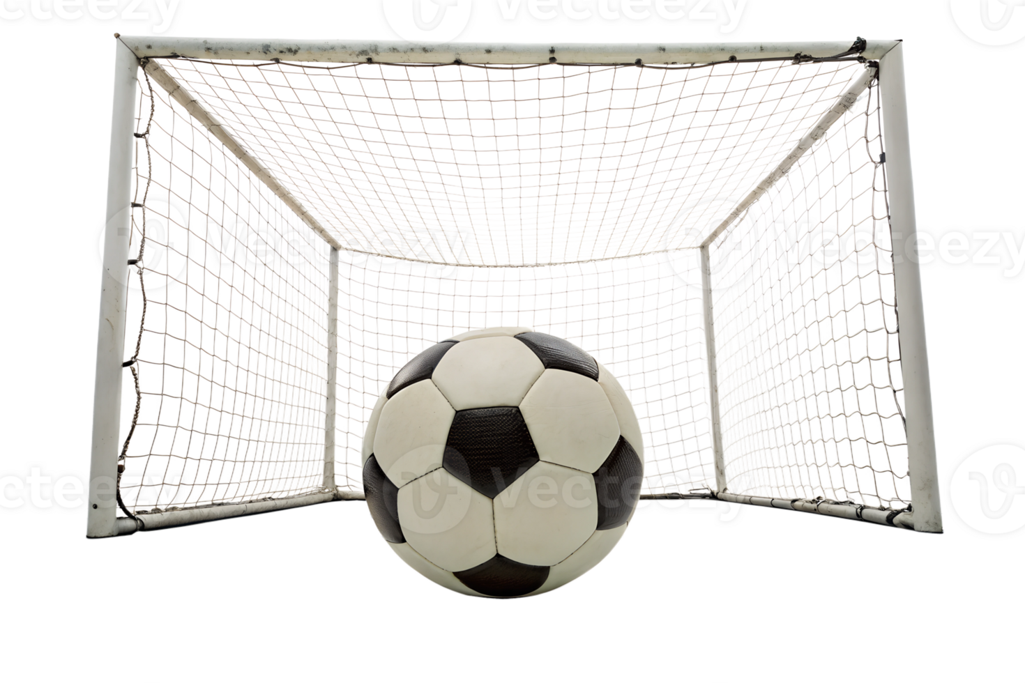 Soccer ball near goal on a clear day png