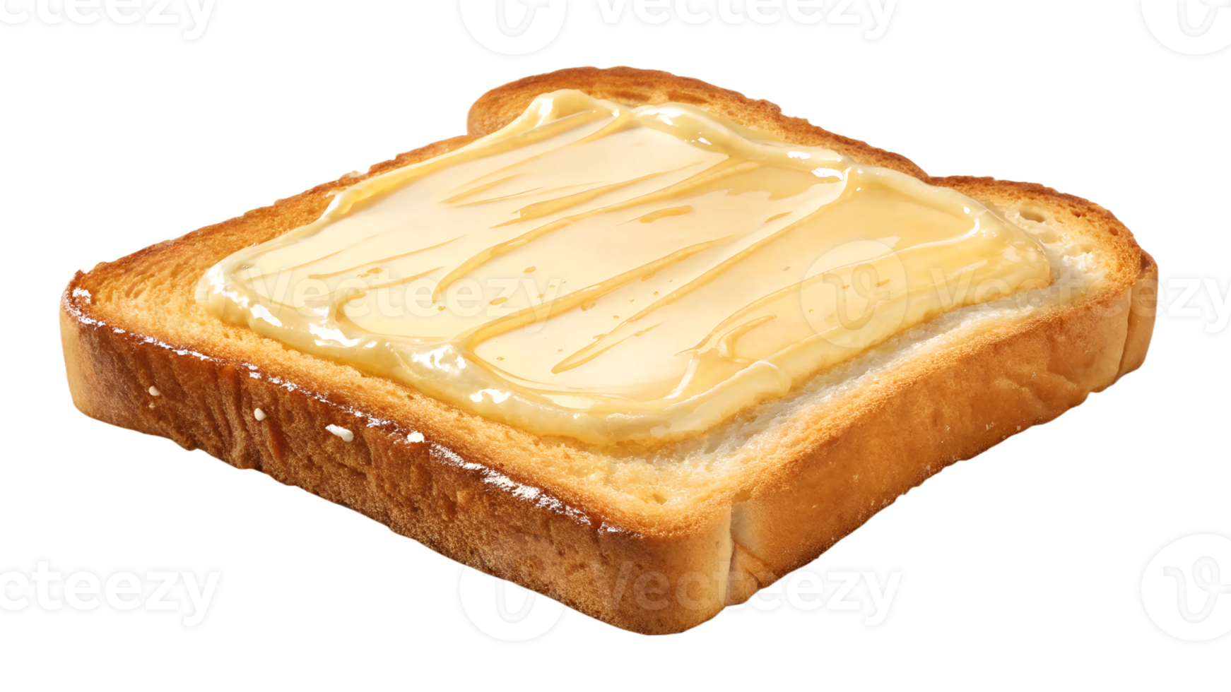 Delicious toasted bread with creamy topping png