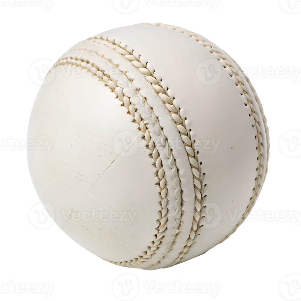 Crisp white cricket ball resting on a surface png