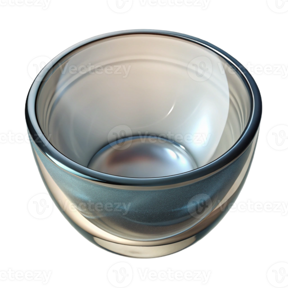 impressive artistic Glass Bowl Empty Top View Isolated exclusive png