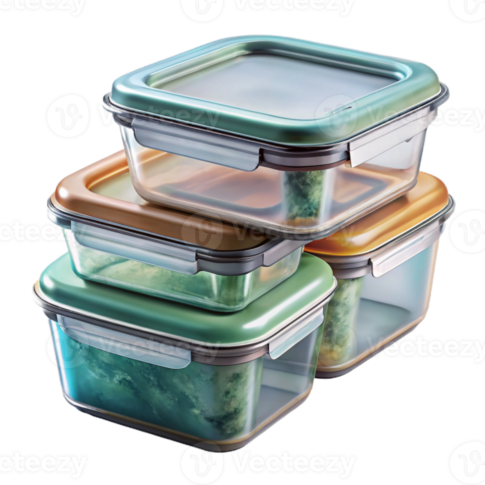 beautiful abstract Glass Food Storage Containers with Airtight Lids Transparent high quality png
