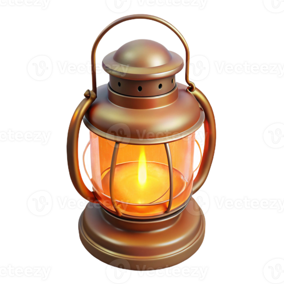 serene modern Glass Jar Lantern with Warm Lighting Isolated high resolution png