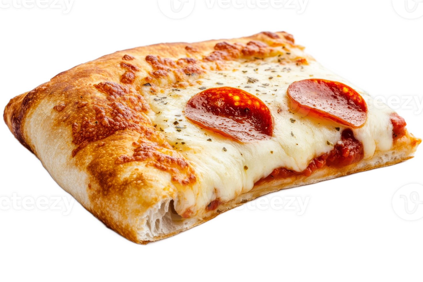 Delicious pepperoni pizza slice ready to enjoy png