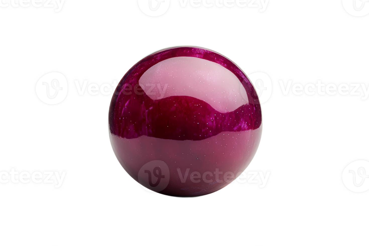 Decorative purple sphere with glossy finish png