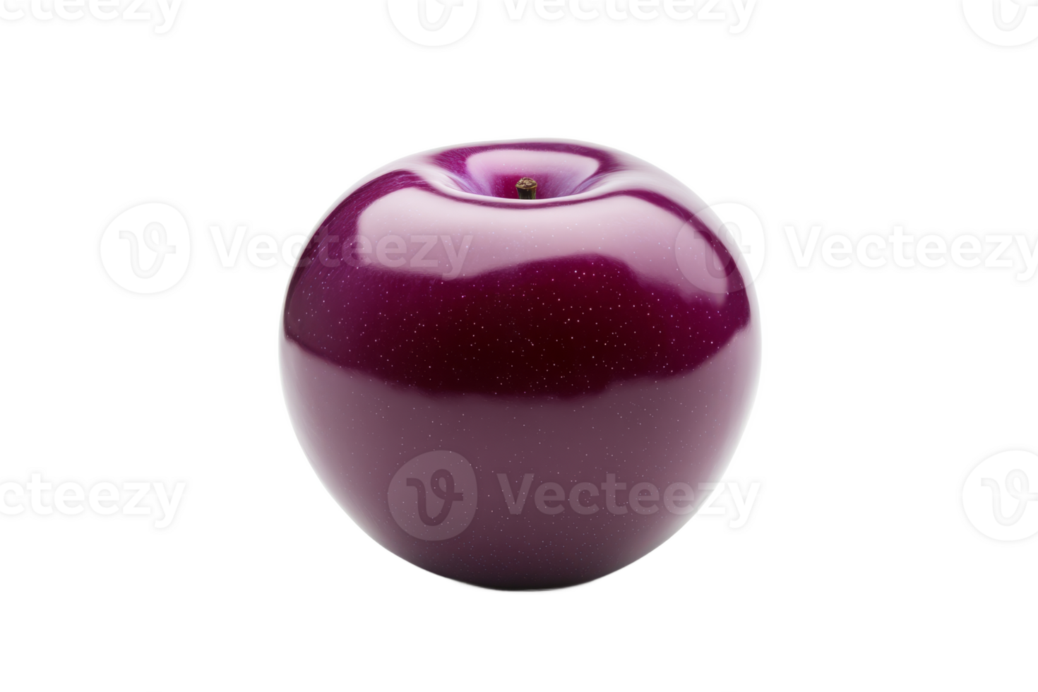 Shiny purple apple placed on a clean background png